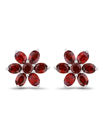 Rafaela Donata Ohrringe Blume Sterling Silber Granat in silber