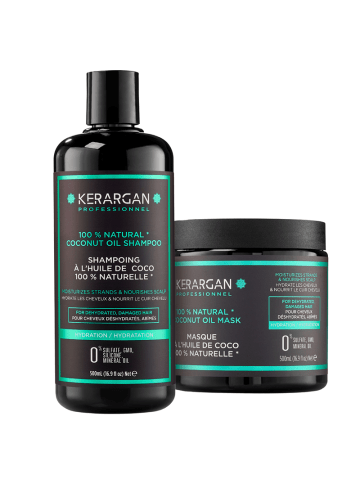KerArgan 2tlg. Set: Shampoo & Haarmaske mit Kokosöl, 2x500ml