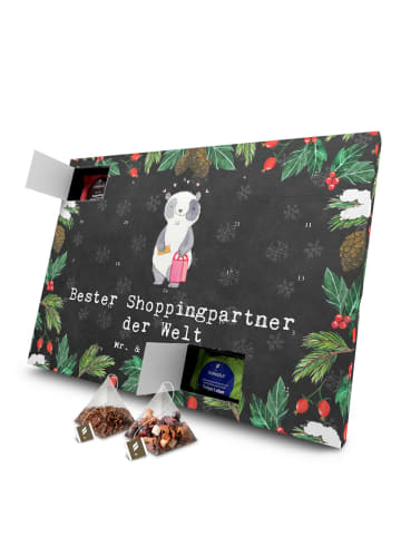 Mr. & Mrs. Panda Tee Adventskalender Panda Bester Shoppingpartne... in Kreidetafel