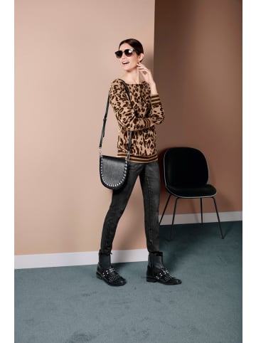 Heine Druck-Pullover in camel