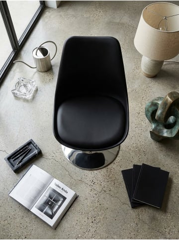 KADIMA DESIGN Drehsessel Esszimmerstuhl Kunstleder-Sitzfläche in in Schwarz
