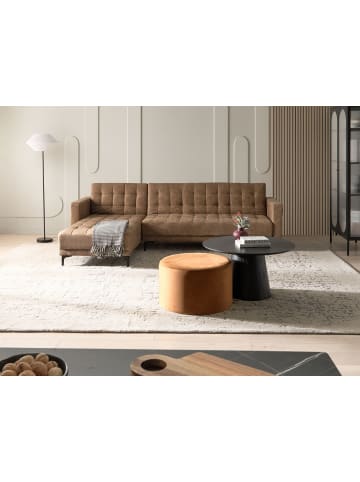 Beliani 2-tlg Schlafsofa ABERDEEN in Braun/Schwarz
