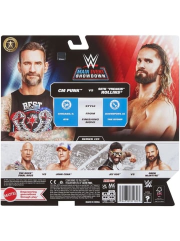 Mattel WWE CM Punk V Seth Freakin Rollins 2 Pack Series 23 Wrestling Action Figur