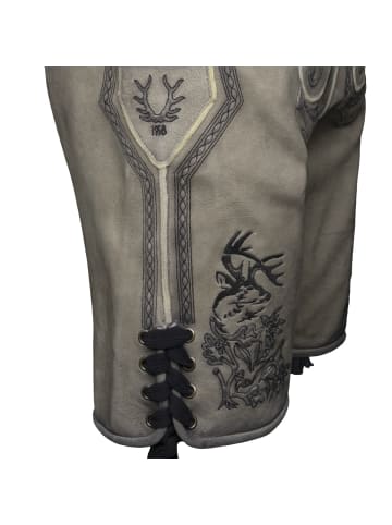 KRÜGER Lederhose Kaui in hellgrau