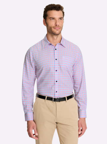 WITT WEIDEN Langarmhemd in himmelblau-fuchsia-kariert