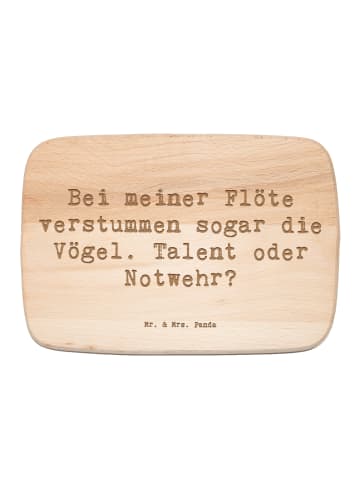 Mr. & Mrs. Panda Frühstücksbrettchen Spruch Besondere Flöte mit ... in Transparent