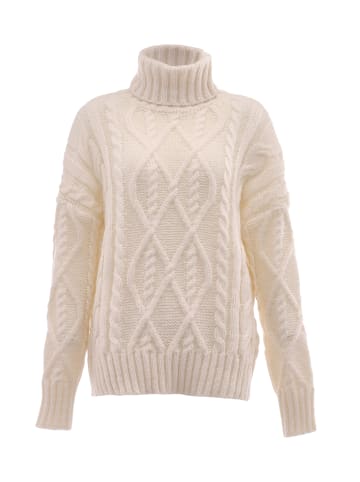 myMo Damen Rollkragenpullover in WOLLWEISS