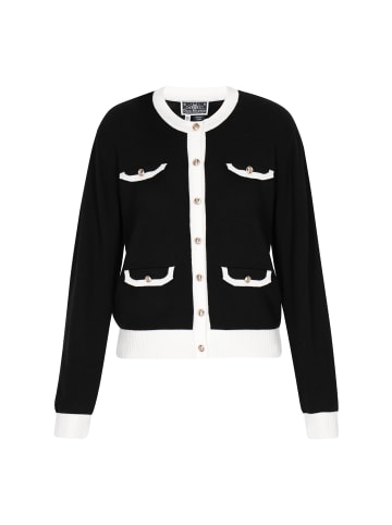 DreiMaster Women Cardigan in black offwhite
