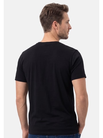 Ragman Unterhemd / Shirt Kurzarm Basic in Weiß / schwarz / beige