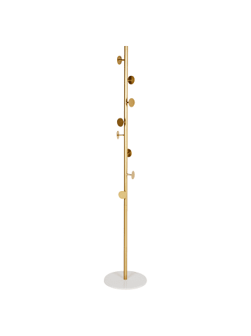 Beliani Kleiderständer NOTUS in Gold/Weiß - (W) 32 x (H) 170 x (L) 32 cm