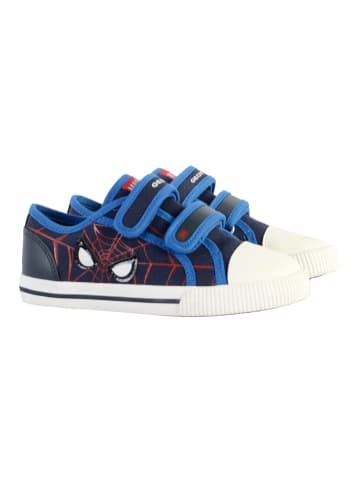 Geox Kilwi Canv+Geobuck Sneaker für Kinder mit Klettverschluss Blau