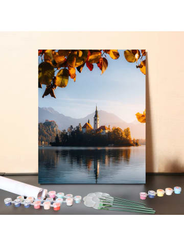 ARTNANAS DIY Malen nach Zahlen Set-"Inselkirche" 