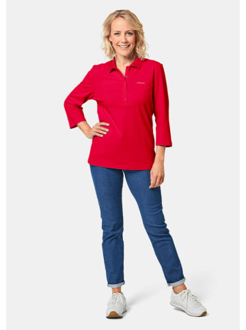 GOLDNER Kurzgröße: Poloshirt in hochwertiger Qualität in mohnrot
