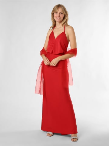 Unique Abendkleid mit Stola in rot - 0001