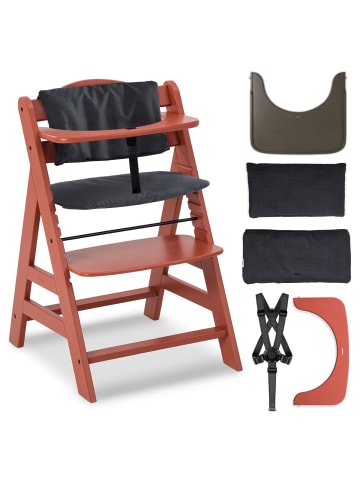 Hauck Hochstuhl Alpha Plus Cork - im Sparset inkl. in rot