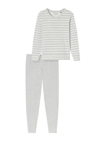 Schiesser Pyjama Casual Essentials in silbergrau-mel.