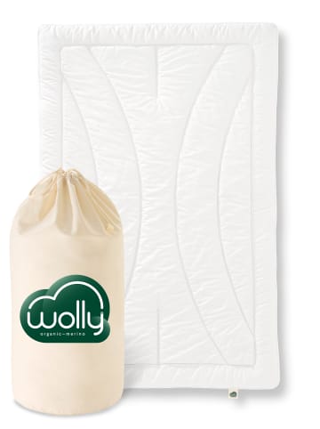 wolly MYWOOL Winterbettdecke ''WARM'' in Naturweiß