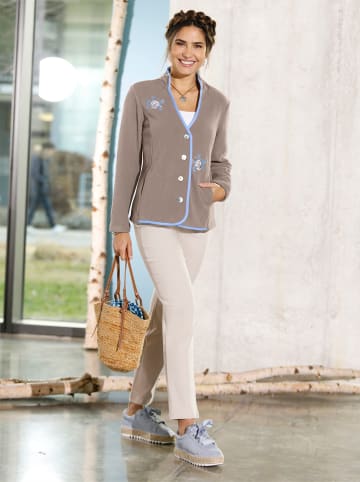Sieh an! Fleece-Jacke in taupe