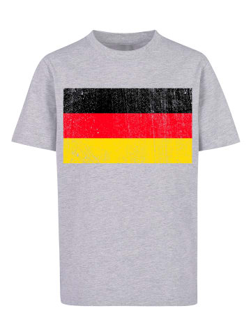 F4NT4STIC T-Shirt Germany Deutschland Flagge distressed in grau meliert