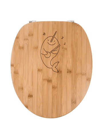 Mr. & Mrs. Panda WC Brille Narwal Gitarre mit Spruch in Transparent