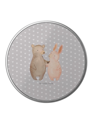 Mr. & Mrs. Panda Keksdose Bär und Hase Umarmen ohne Spruch in Grau Pastell