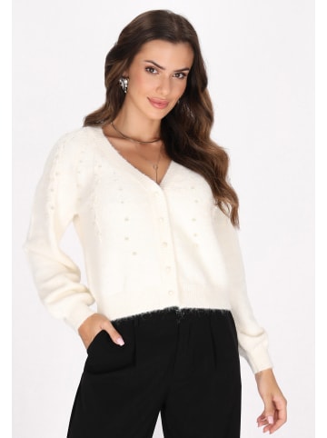 faina Damen Cardigan in Wollweiss