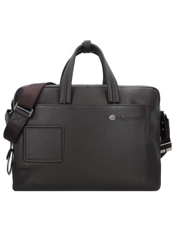 Piquadro Aktentasche Leder 44 cm Laptopfach in dark brown