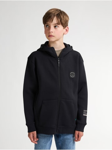 Petrol Industries Hooded Zip Sweater Siskiyou in Schwarz