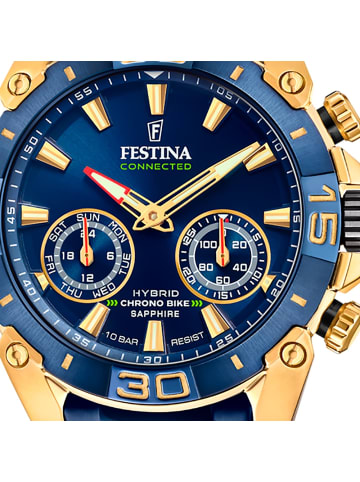Festina Analog-Armbanduhr Festina Connected blau extra groß (ca. 46mm)