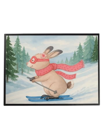 Mr. & Mrs. Panda schreibtischunterlage Hase Skifahren Design ohn... in Weiß