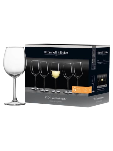 Ritzenhoff & Breker 6er Set Weissweingläser Vio in 320 ml in transparent