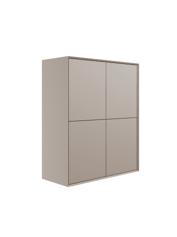 CALICOSY Sideboard ORÉLIA in Sand - (W) 100  x (H) 120  x (L) 43  cm