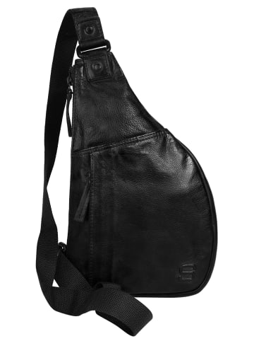 SPIKES & SPARROW Crossover Bag echt Leder in schwarz