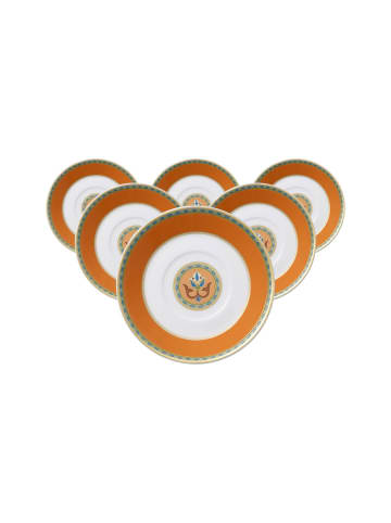 Villeroy & Boch 6er Set Espressountertassen Samarkand Mandarin ø 12,6 cm in bunt
