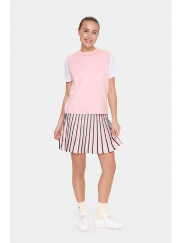 SAINT TROPEZ Strickweste MilaSZ Gerade Passform in Pink-a-boo
