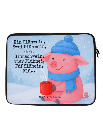 Mr. & Mrs. Panda Laptop Tasche Schweinchen Glühwein Design mit S... in Weiß