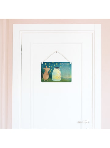Mr. & Mrs. Panda Deko Schild Maus Sterne Design mit Spruch in Weiß