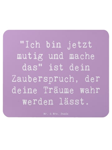 Mr. & Mrs. Panda Mousepad Spruch Mutig zu sich selbst stehen mit... in Lavendeltraum
