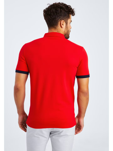 Leif Nelson Herren T-Shirt Polo Herren T-Shirt Polo LN-55610 in rot