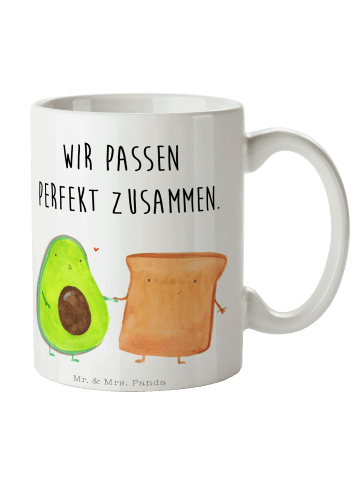 Mr. & Mrs. Panda Tasse Avocado Toast mit Spruch in Weiß