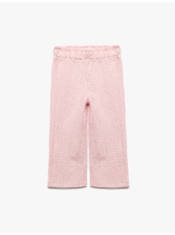 KOTON Hose in Rosa Karomuster
