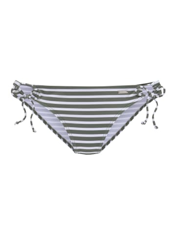 Venice Beach Bikini-Hose in oliv gestreift