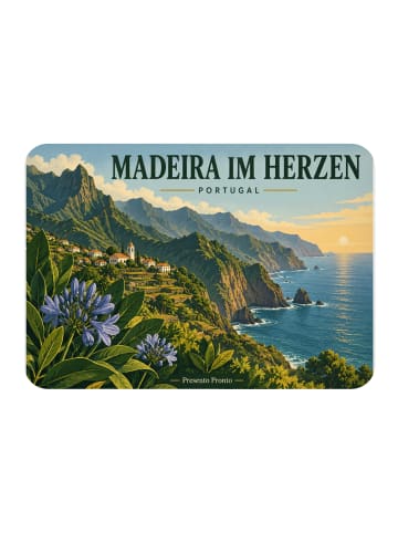 Magnet Landschaft zeitlos Design mit Spruch in Weiß