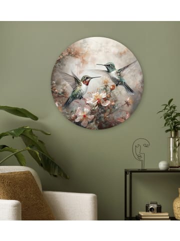 OnlyWow Rundes Wandbild Hellgrün