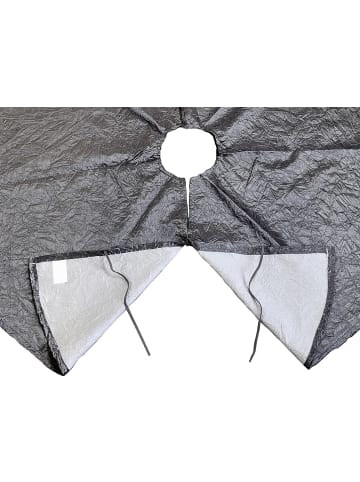 JACK Christbaumdecke Rund Ø 120cm Weihnachtsbaumdecke in Anthrazit mit Struktur