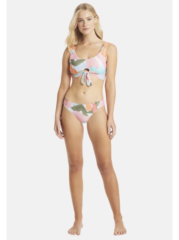 Sea Level Paintball Tie Front Crop Bra in SAGE