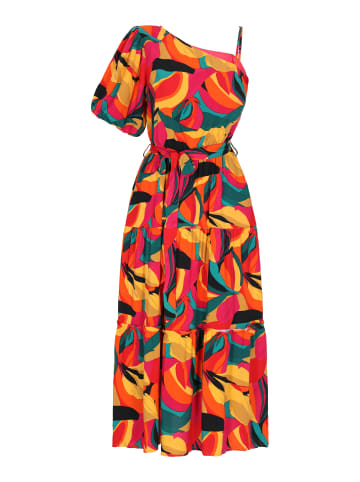 IZIA Women Dress in yellow multicolor