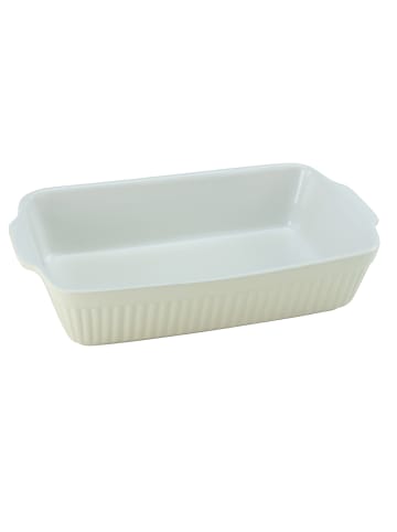 CreaTable Auflaufform Classic Pastell Kitchen 34 x 20 x 5,5 cm, 1 teilig in Creme/Weiß in Creme/Weiß