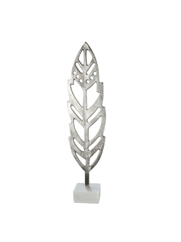 GILDE Skulptur "Feder" in Silber - H. 48 cm - B . 12 cm