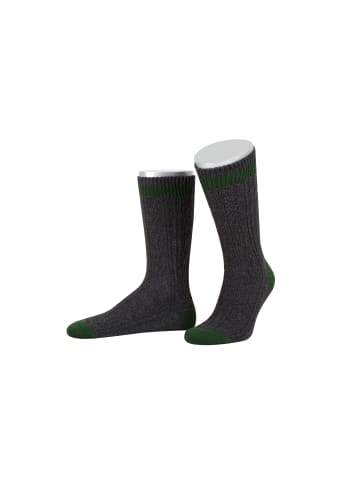 Lusana Schoppersocken L5698 in anthrazit/tanne (0219)